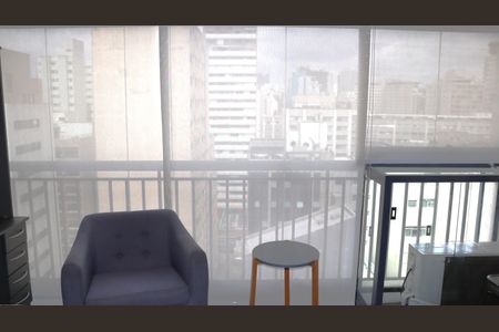 Studio à venda com 34m², 1 quarto e sem vagaVaranda