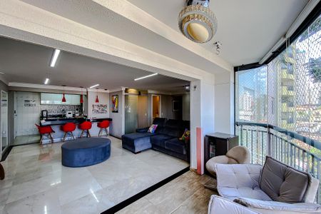 Varanda da Sala de apartamento à venda com 4 quartos, 127m² em Água Rasa, São Paulo