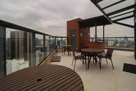 Studio para alugar com 27m², 1 quarto e 1 vagaChurrasqueira