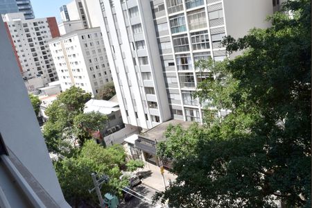 Vista da varanda de kitnet/studio à venda com 1 quarto, 52m² em Pinheiros, São Paulo