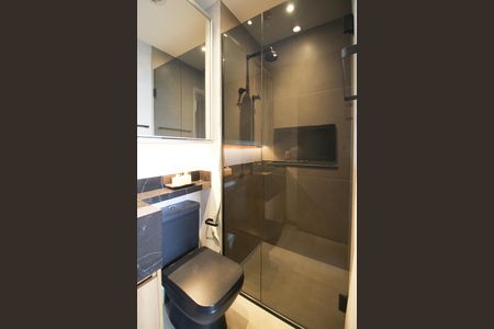 Banheiro de kitnet/studio à venda com 1 quarto, 46m² em Vila Olímpia, São Paulo