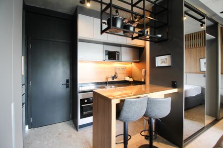Studio para alugar com 46m², 1 quarto e 1 vaga Studio para alugar com 46m², 1 quarto e 1 vagaCozinha