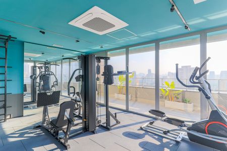 Studio para alugar com 27m², 1 quarto e sem vaga Studio para alugar com 27m², 1 quarto e sem vagaÁrea comum - Academia