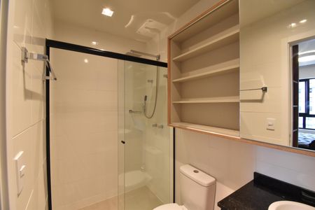 Studio para alugar com 27m², 1 quarto e sem vagaBanheiro do Studio