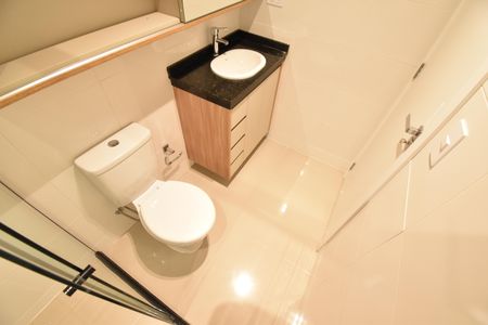 Studio para alugar com 27m², 1 quarto e sem vagaBanheiro do Studio