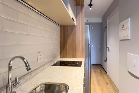 Cozinha de kitnet/studio para alugar com 1 quarto, 25m² em Vila Mariana, São Paulo