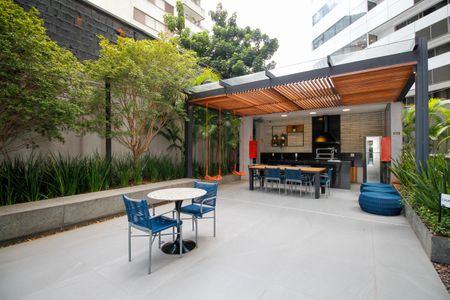 Studio para alugar com 35m², 1 quarto e 1 vaga Studio para alugar com 35m², 1 quarto e 1 vagaÁrea Comum - Churrasqueira