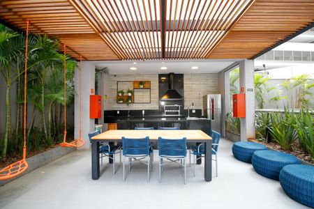 Studio para alugar com 35m², 1 quarto e 1 vaga Studio para alugar com 35m², 1 quarto e 1 vagaÁrea Comum - Churrasqueira