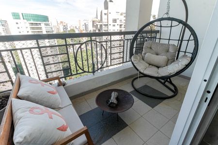 Varanda da Sala de apartamento à venda com 1 quarto, 85m² em Paraíso do Morumbi, São Paulo
