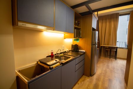 Studio à venda com 35m², 1 quarto e sem vagaCozinha