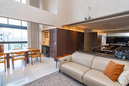 Sala de apartamento para alugar com 3 quartos, 92m² em Vila da Serra, Nova Lima