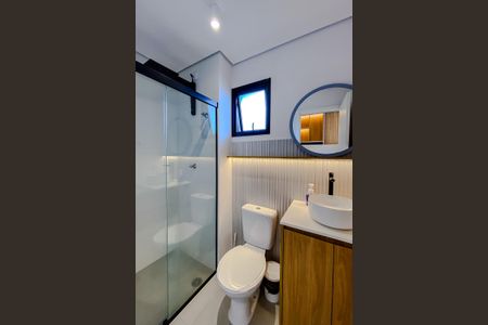 Banheiro de kitnet/studio para alugar com 1 quarto, 28m² em Mooca, São Paulo