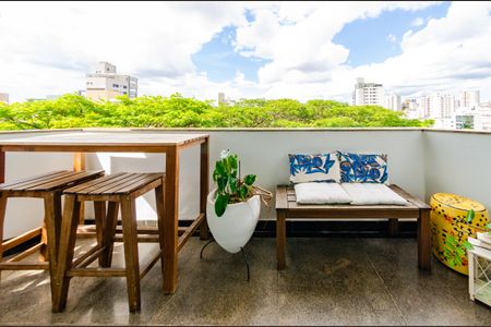 Varanda de apartamento à venda com 3 quartos, 144m² em Sion, Belo Horizonte