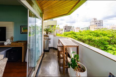 Varanda de apartamento à venda com 3 quartos, 144m² em Sion, Belo Horizonte