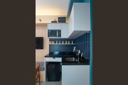 Studio à venda com 18m², 1 quarto e 1 vagaCozinha Americana