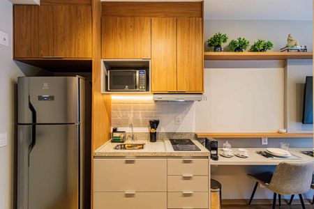Cozinha de apartamento para alugar com 1 quarto, 26m² em Butantã, São Paulo