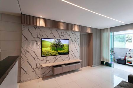 Sala de apartamento à venda com 2 quartos, 118m² em Cabral, Contagem