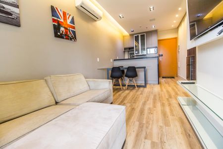Sala de apartamento para alugar com 1 quarto, 47m² em Centro de Apoio I (alphaville), Santana de Parnaíba