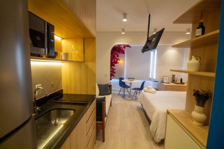 Studio para alugar com 25m², 1 quarto e sem vaga Studio para alugar com 25m², 1 quarto e sem vagaCozinha