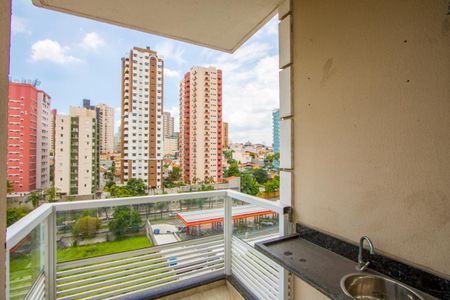 Varanda da sala de apartamento à venda com 2 quartos, 40m² em Vila Guiomar, Santo André