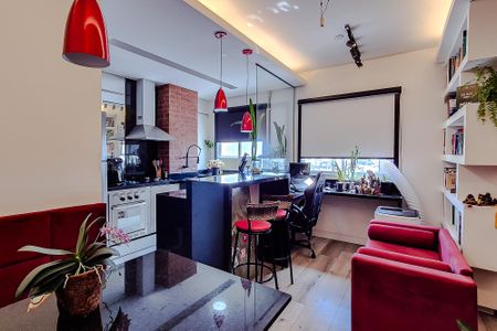 Sala de apartamento à venda com 1 quarto, 34m² em Barra Funda, São Paulo