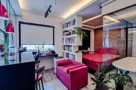 Sala de apartamento à venda com 1 quarto, 34m² em Barra Funda, São Paulo