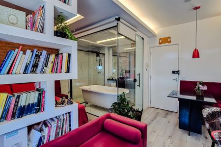 Sala de apartamento à venda com 1 quarto, 34m² em Barra Funda, São Paulo