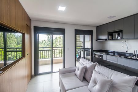 Sala  de apartamento para alugar com 1 quarto, 48m² em Empresarial 18 do Forte, Barueri