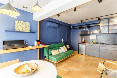 Sala de apartamento à venda com 1 quarto, 42m² em Indianópolis, São Paulo