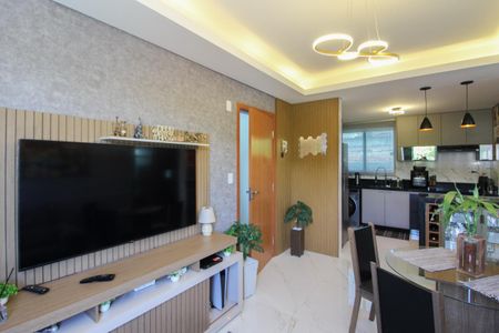 Sala de apartamento à venda com 2 quartos, 50m² em Letícia, Belo Horizonte