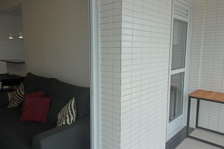 Varanda da Sala de apartamento para alugar com 1 quarto, 58m² em Embaré, Santos