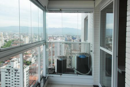 Varanda da Sala de apartamento para alugar com 1 quarto, 58m² em Embaré, Santos