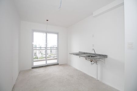 Sala e Cozinha de kitnet/studio à venda com 1 quarto, 34m² em Pinheiros, São Paulo