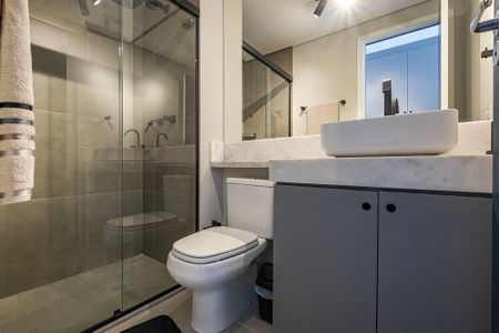 Studio para alugar com 27m², 1 quarto e sem vaga Studio para alugar com 27m², 1 quarto e sem vagaBanheiro