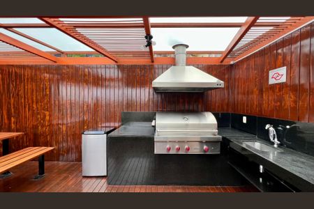 Studio para alugar com 39m², 1 quarto e 1 vagaChurrasqueira