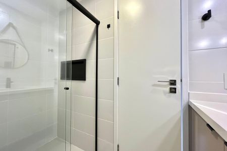 Studio para alugar com 26m², 1 quarto e sem vaga Studio para alugar com 26m², 1 quarto e sem vagaBanheiro