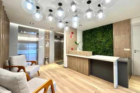 Studio para alugar com 26m², 1 quarto e sem vaga Studio para alugar com 26m², 1 quarto e sem vagaHall de entrada