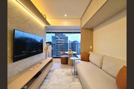 Sala de apartamento para alugar com 1 quarto, 29m² em Indianópolis, São Paulo