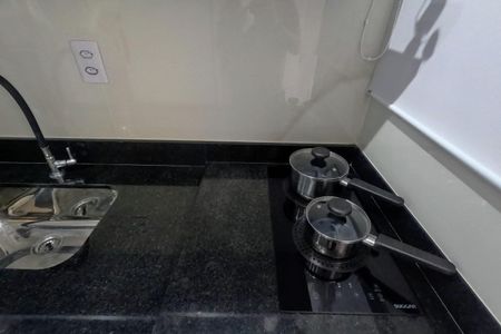 Cozinha  de kitnet/studio para alugar com 1 quarto, 35m² em José Menino, Santos