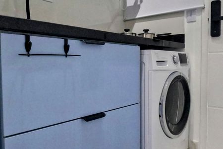 Cozinha  de kitnet/studio para alugar com 1 quarto, 35m² em José Menino, Santos