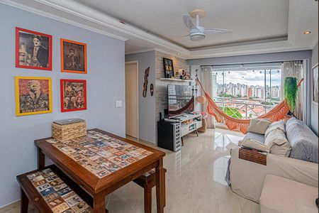 sala com sacada extendida_1 de apartamento à venda com 2 quartos, 59m² em Vila da Saúde, São Paulo