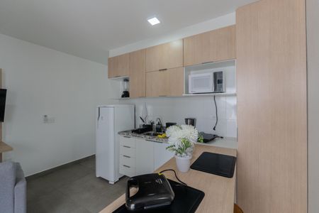 Cozinha de kitnet/studio para alugar com 1 quarto, 31m² em Bela Vista, São Paulo