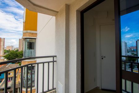 Varanda da sala/Área de serviço de apartamento à venda com 1 quarto, 41m² em Vila Valparaíso, Santo André