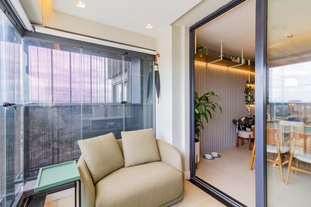 Varanda da Sala de apartamento à venda com 2 quartos, 105m² em Jardim das Acacias, São Paulo