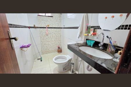 Banheiro social  de apartamento à venda com 2 quartos, 68m² em Aeronautas, Lagoa Santa