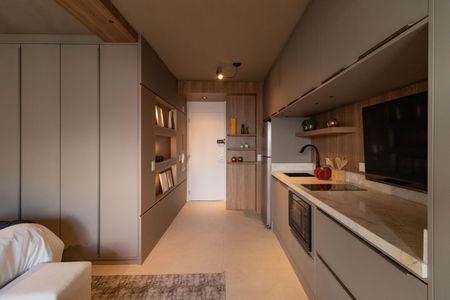 Studio à venda com 39m², 1 quarto e sem vagaCozinha