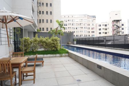 Área comum - Piscina de kitnet/studio para alugar com 1 quarto, 23m² em Centro Histórico de São Paulo, São Paulo