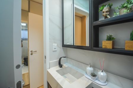Apartamento à venda com 58m², 2 quartos e 2 vagasBanheiro da Suíte
