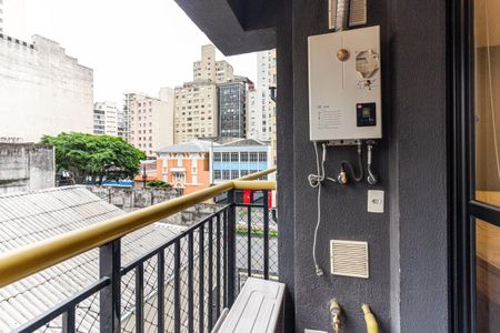 Varanda do Studio de kitnet/studio para alugar com 1 quarto, 35m² em Campos Elíseos, São Paulo