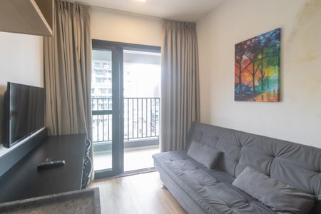 Sala de apartamento para alugar com 1 quarto, 28m² em Indianópolis, São Paulo